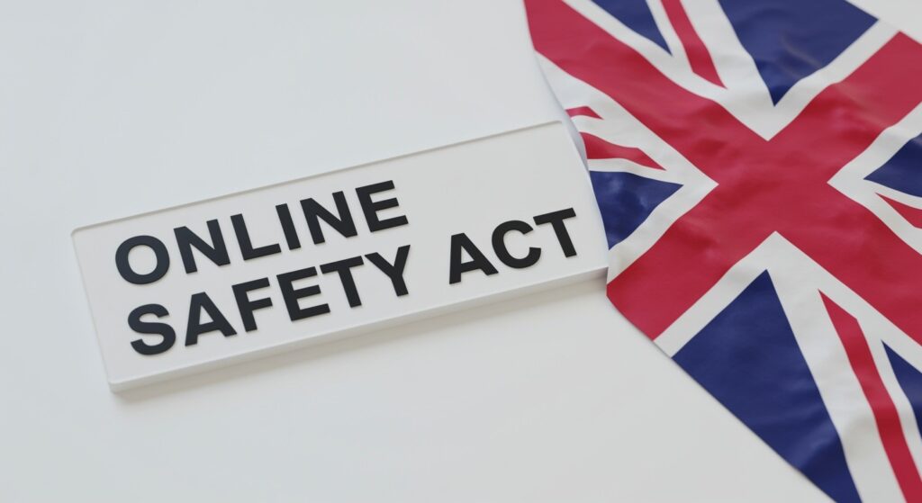 Futuristic digital artwork symbolizing E safety, online protection, encryption, and internet governance