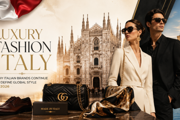 Luxury Fashion Italy showcasing Italian designer clothing, luxury handbags, and timeless fashion craftsmanship in 2026
